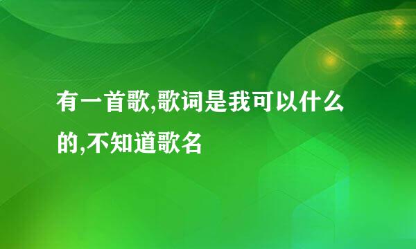 有一首歌,歌词是我可以什么的,不知道歌名