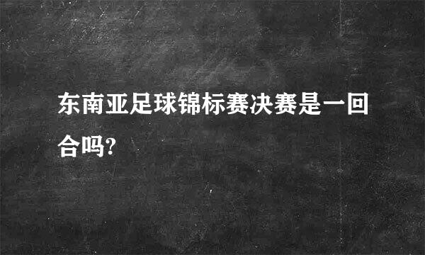 东南亚足球锦标赛决赛是一回合吗?