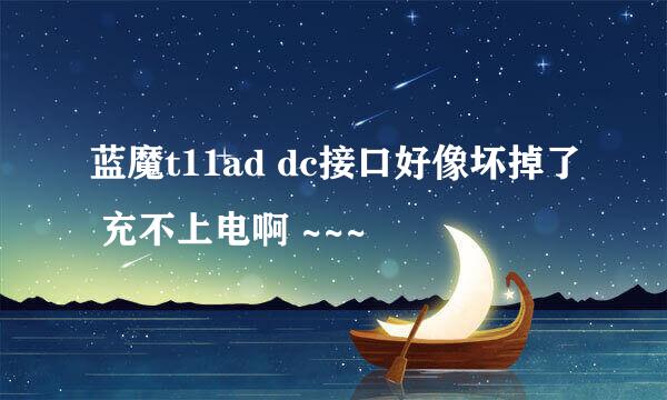 蓝魔t11ad dc接口好像坏掉了 充不上电啊 ~~~