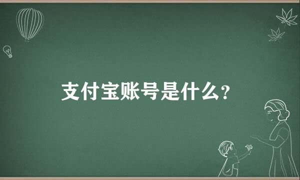 支付宝账号是什么？