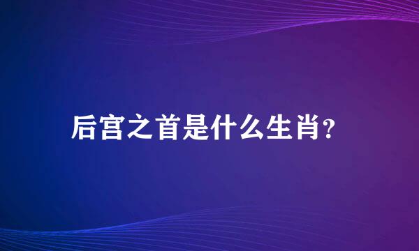 后宫之首是什么生肖？