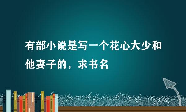 有部小说是写一个花心大少和他妻子的，求书名