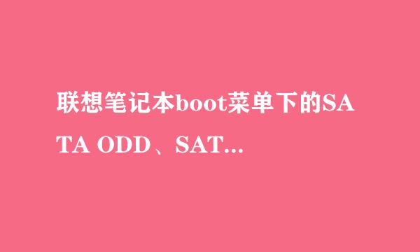 联想笔记本boot菜单下的SATA ODD、SATA HDD、Network Boot代表什么？