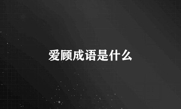 爱顾成语是什么