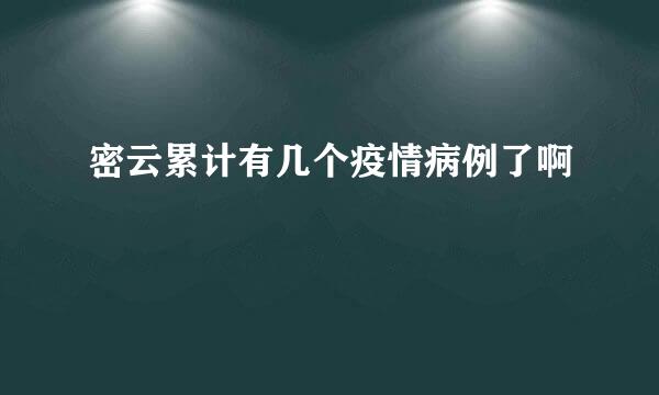 密云累计有几个疫情病例了啊