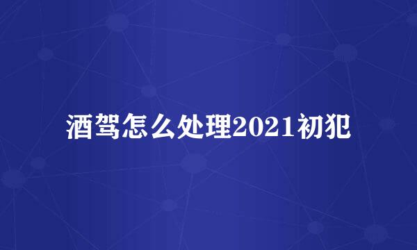 酒驾怎么处理2021初犯