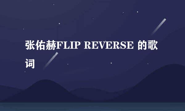 张佑赫FLIP REVERSE 的歌词