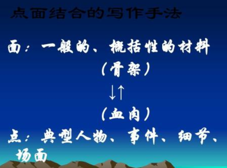 点面结合是什么意思？