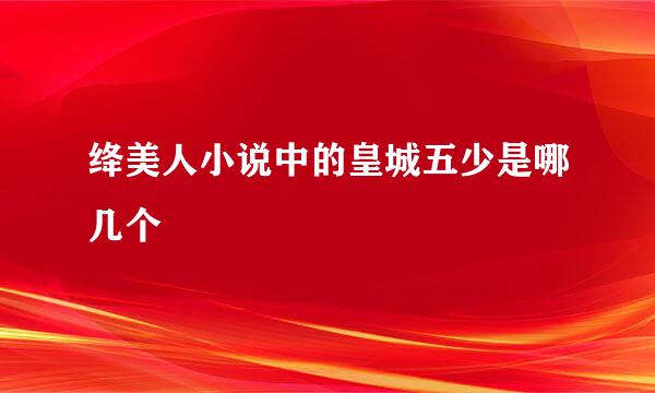 绛美人小说中的皇城五少是哪几个