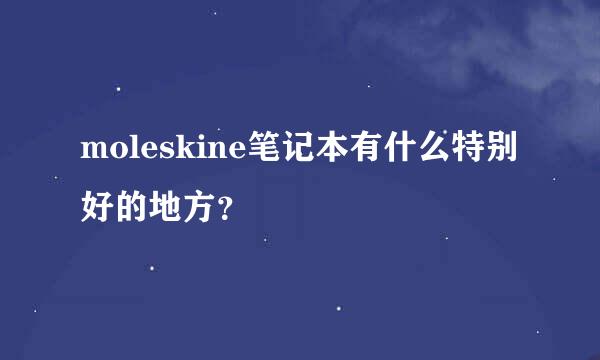 moleskine笔记本有什么特别好的地方？