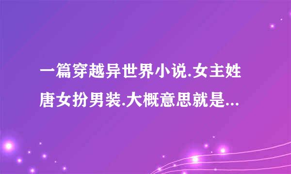 一篇穿越异世界小说.女主姓唐女扮男装.大概意思就是 爹死了娘亲怀孕爷爷只有一个儿子于是女主就