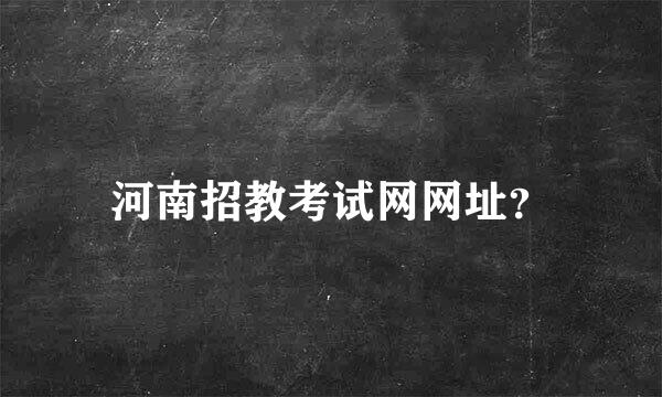 河南招教考试网网址？