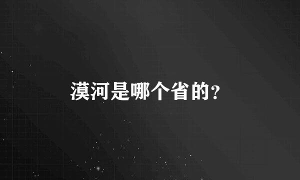 漠河是哪个省的？