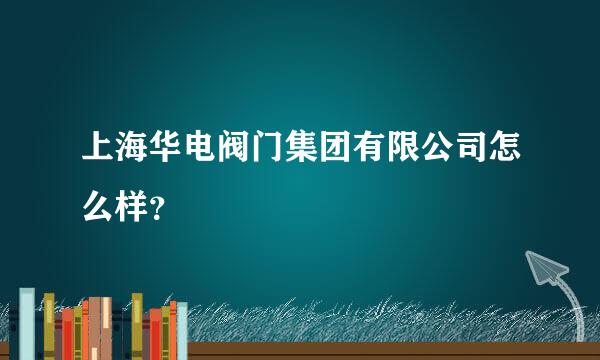 上海华电阀门集团有限公司怎么样？