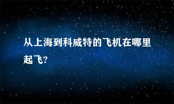 从上海到科威特的飞机在哪里起飞?