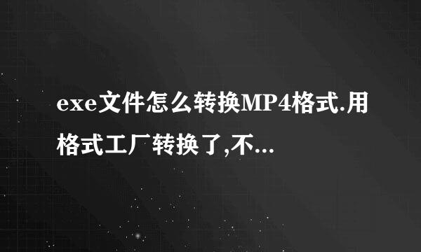 exe文件怎么转换MP4格式.用格式工厂转换了,不能用,有高手指点么?