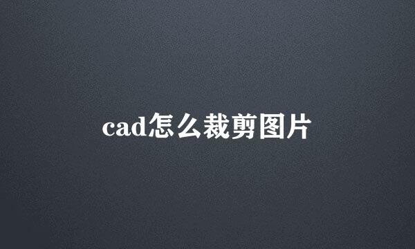 cad怎么裁剪图片