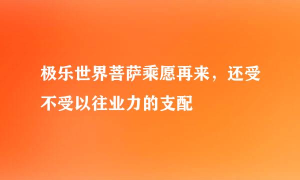 极乐世界菩萨乘愿再来，还受不受以往业力的支配