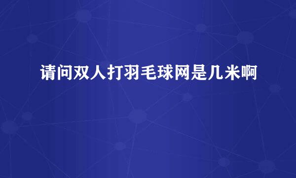 请问双人打羽毛球网是几米啊