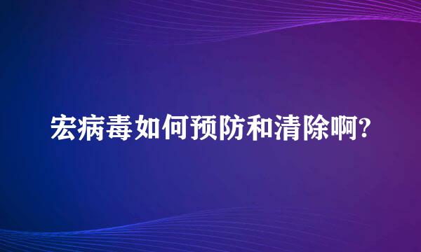 宏病毒如何预防和清除啊?