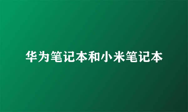 华为笔记本和小米笔记本