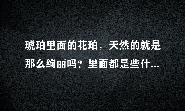 琥珀里面的花珀，天然的就是那么绚丽吗？里面都是些什么东东啊？