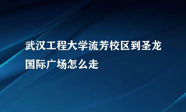 武汉工程大学流芳校区到圣龙国际广场怎么走