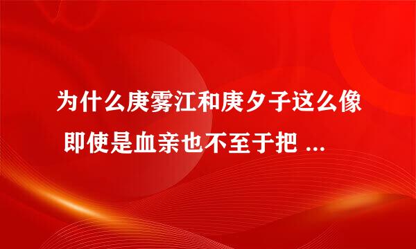 为什么庚雾江和庚夕子这么像 即使是血亲也不至于把 留了长发就是一个人 感觉