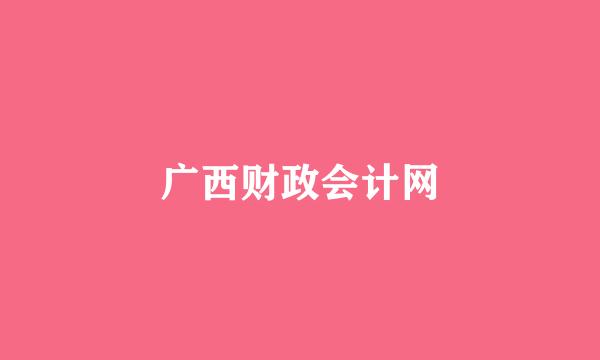 广西财政会计网