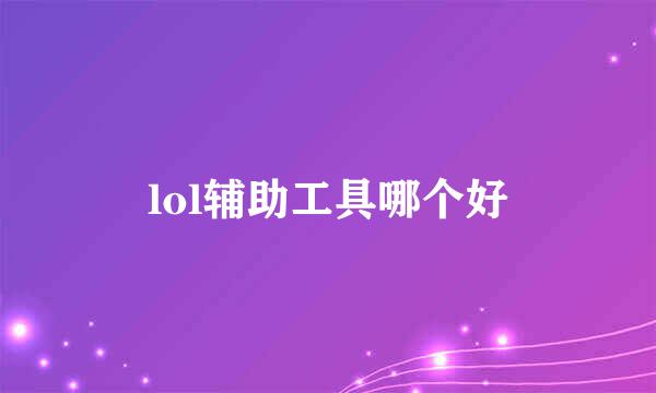 lol辅助工具哪个好