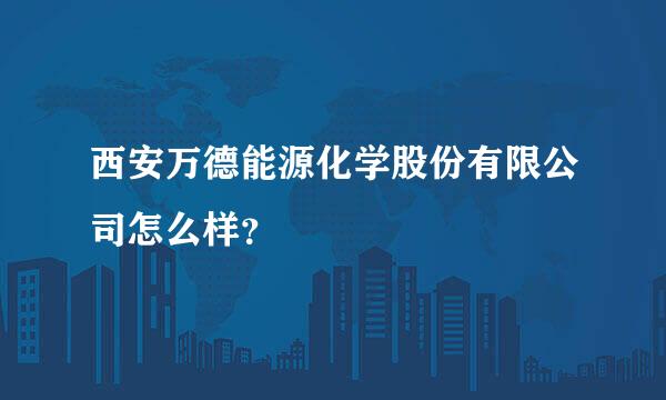 西安万德能源化学股份有限公司怎么样？