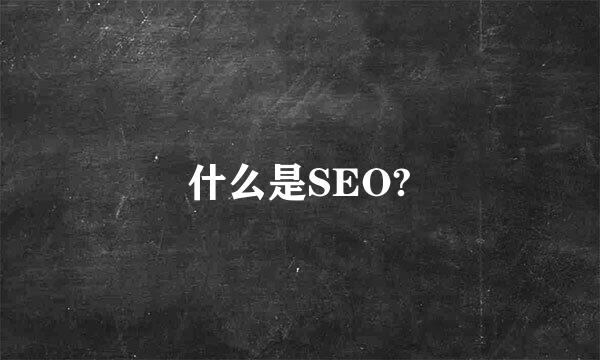 什么是SEO?