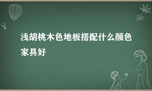 浅胡桃木色地板搭配什么颜色家具好