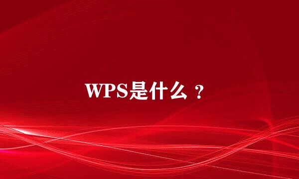 WPS是什么 ？