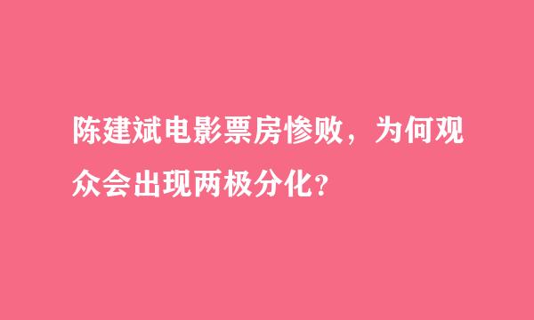 陈建斌电影票房惨败，为何观众会出现两极分化？