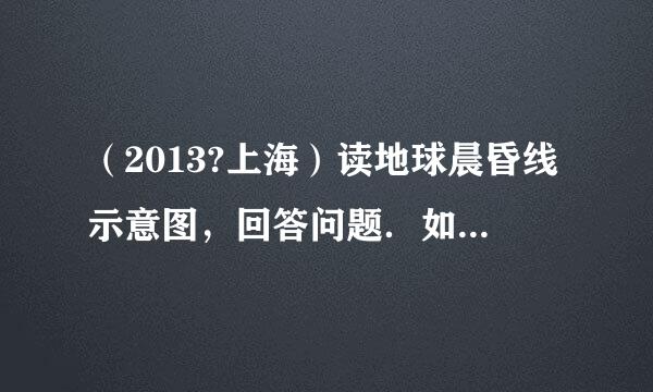 （2013?上海）读地球晨昏线示意图，回答问题．如图为晨昏线通过极点A后，与AC所在的经线相交于B点的示意