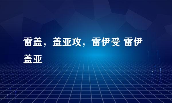 雷盖，盖亚攻，雷伊受 雷伊 盖亚