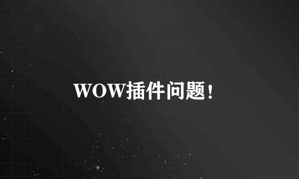 WOW插件问题！