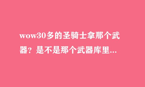 wow30多的圣骑士拿那个武器？是不是那个武器库里的什么斧子？谢谢了，大神帮忙啊