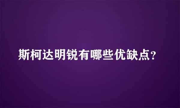 斯柯达明锐有哪些优缺点？