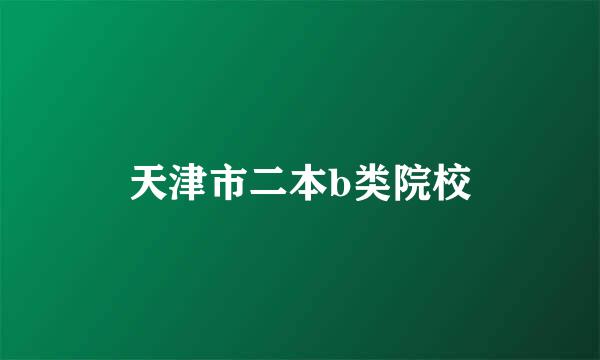 天津市二本b类院校