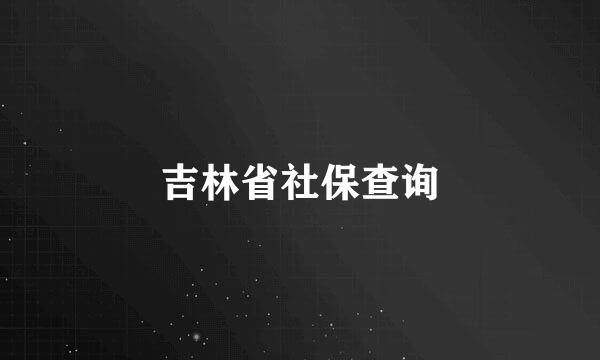 吉林省社保查询