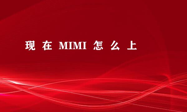 现  在  MIMI  怎  么  上