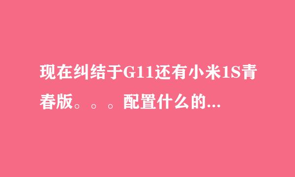 现在纠结于G11还有小米1S青春版。。。配置什么的我都搞清楚了，不用说了。那么重要的。最好我选哪一个啊