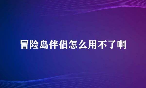 冒险岛伴侣怎么用不了啊