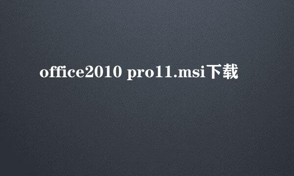 office2010 pro11.msi下载