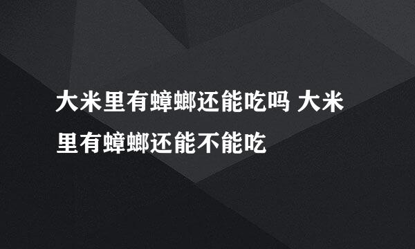 大米里有蟑螂还能吃吗 大米里有蟑螂还能不能吃