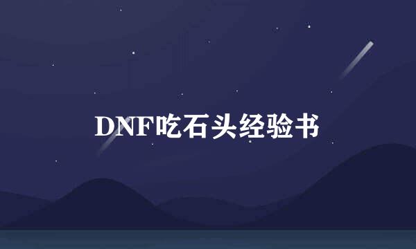 DNF吃石头经验书