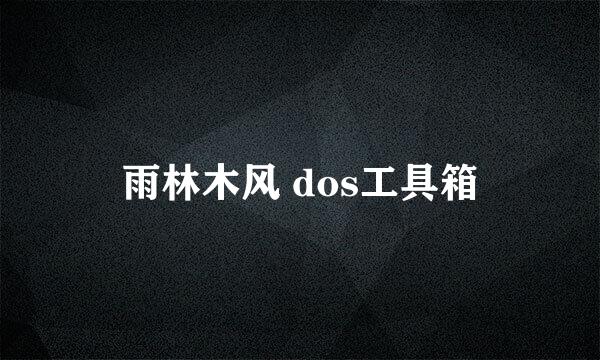 雨林木风 dos工具箱