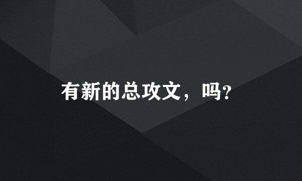 有新的总攻文，吗？